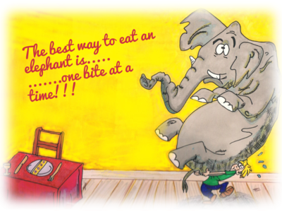Best way to eat an elephant picture